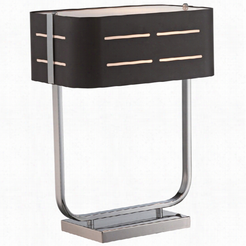 Contemporary Lite Source Birungi Chrome 17-inch-h Metal Table Lamp