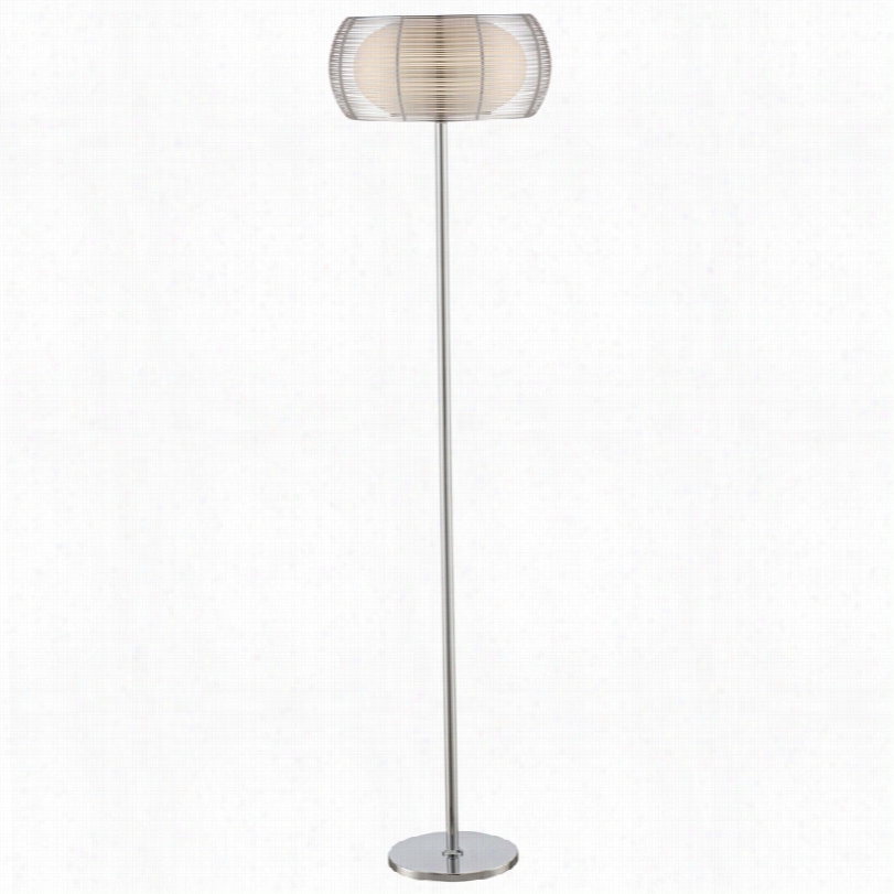 Contemporary Lite Source Lanelle Chrome Metal Floor Lamp
