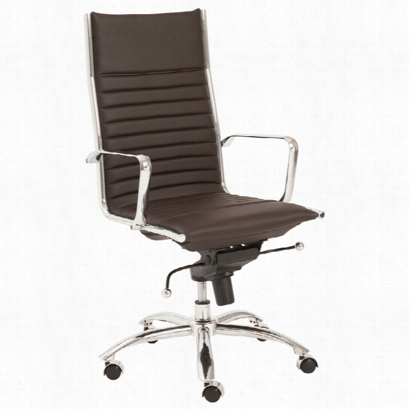 Contemporary Lugano Chroe Mwith Brwn 23-inch-w Office Cchair