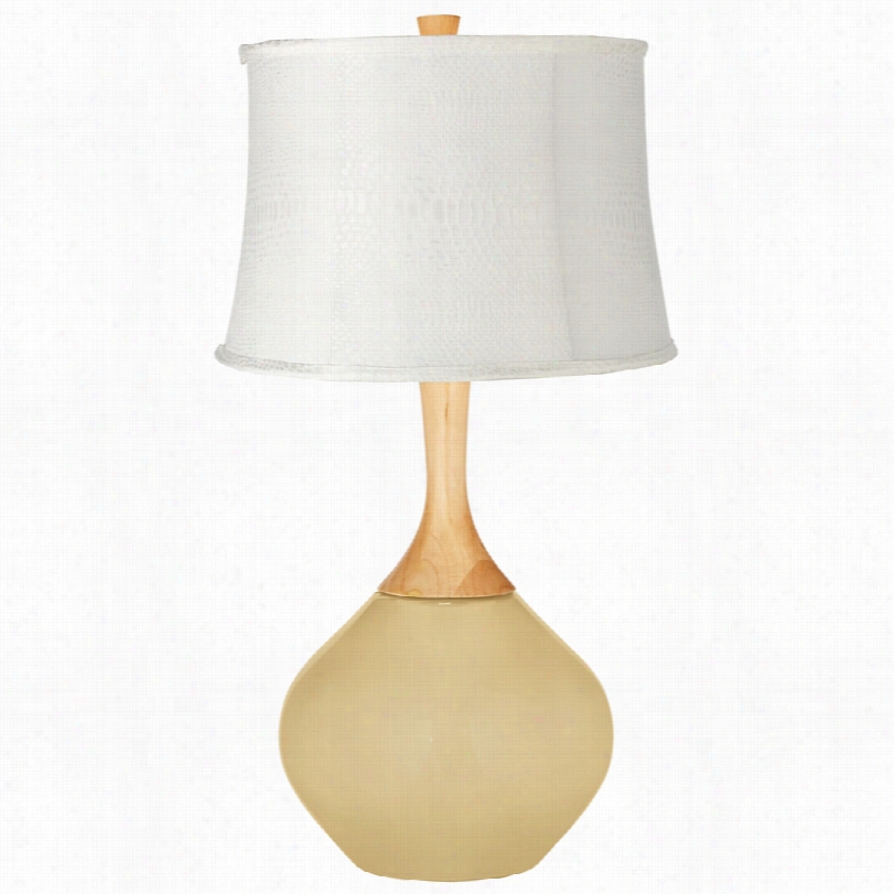 Contemprary Macadamia White Snake Shade 31-inch-h Wexler Table Lamp