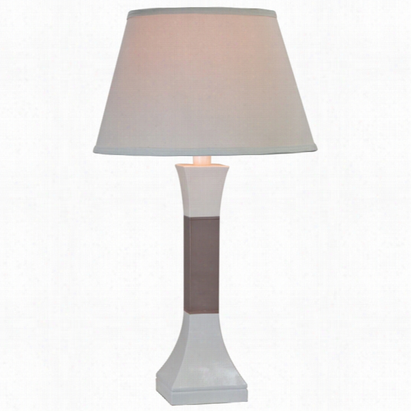 Contemporary Milton Lihgt Rose And White 30-inch-h Tablle Lamp