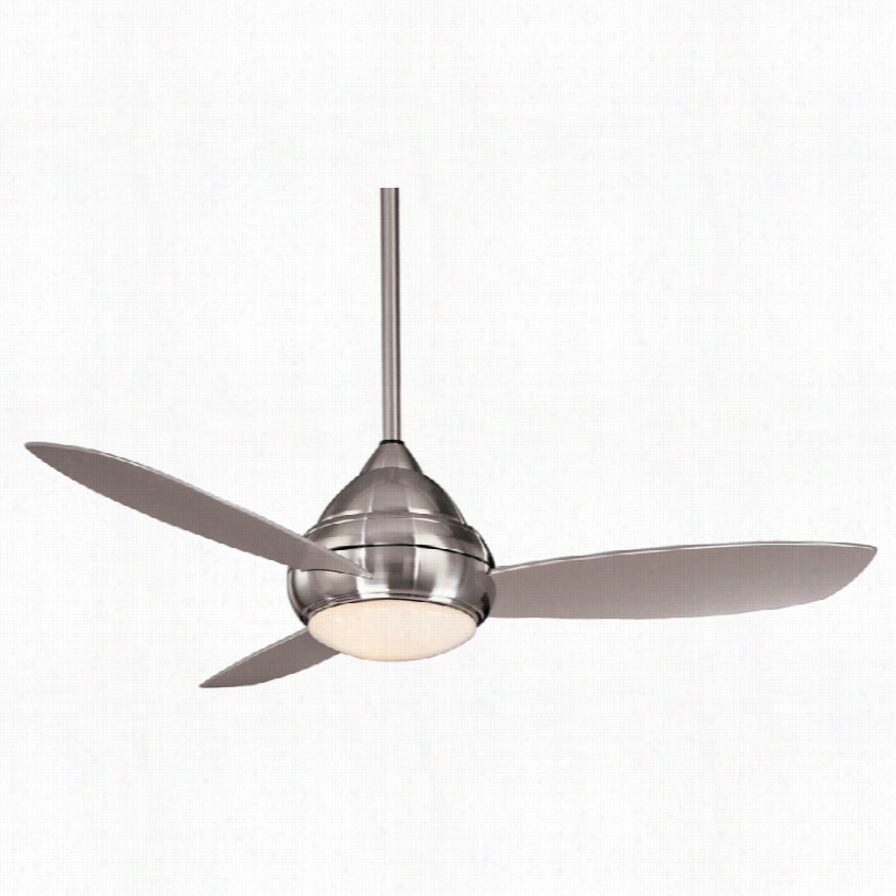 Contemporary Minka Aire Concept I Wet Ceiling Fan - 52"" Brushed Nickel