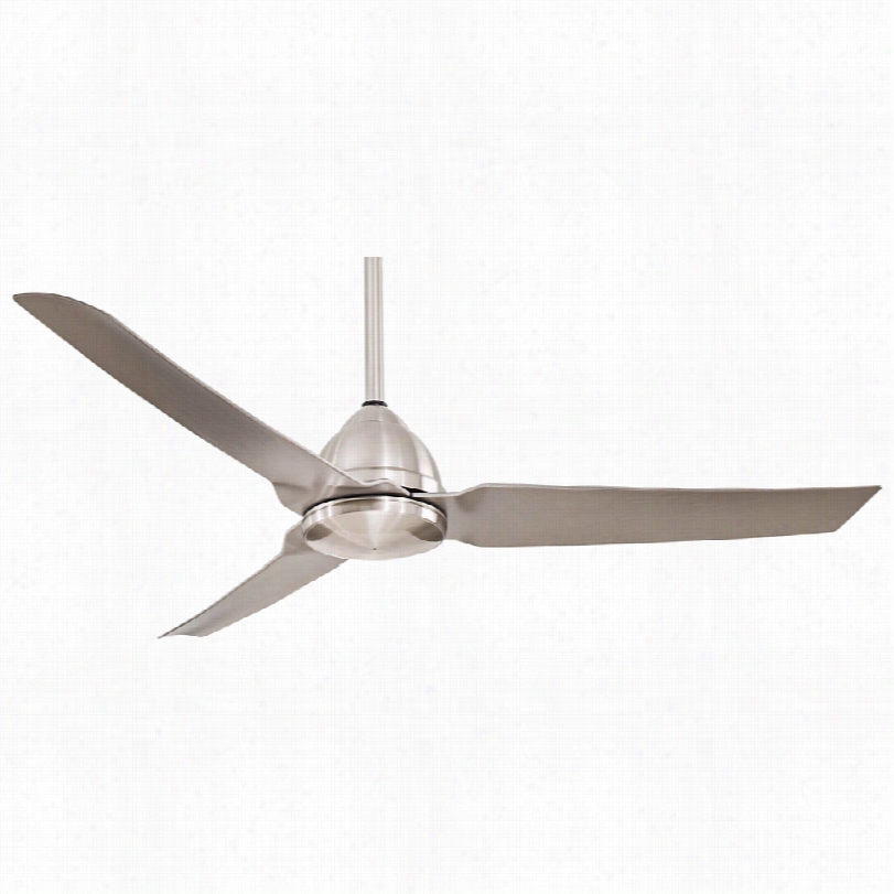 Contemporary Minka Aire Jva Indoor/outdoor Ceiling Fan - 54"" Ncikel