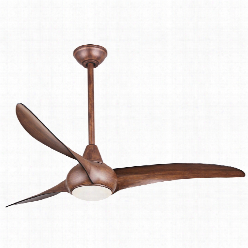 Contemporary Minka Aire Light Wave  Ceiling Fan - 52"" Distressed Koa