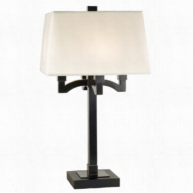 Contemporray Modern Bronze 4-arm Robert Abbey Table Lamp