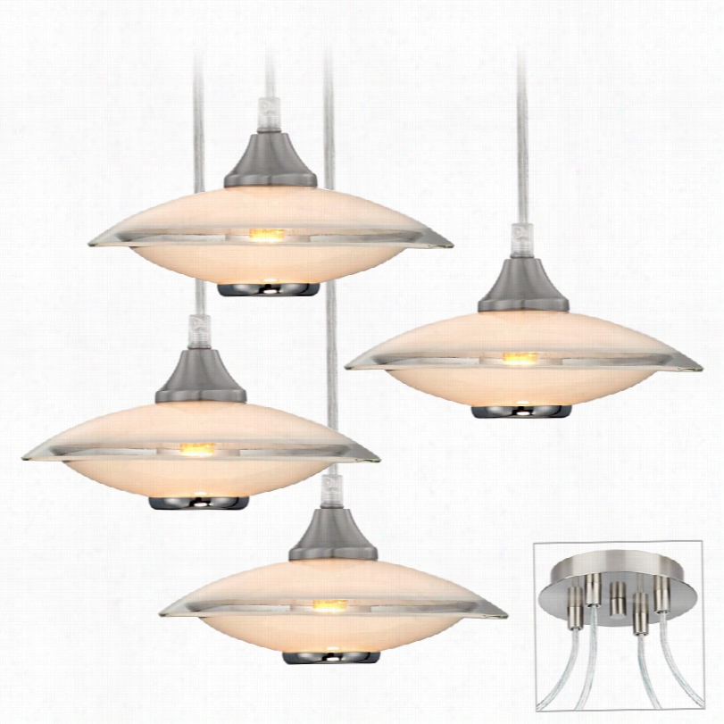 Contmeporary Modern Brushed Nickel Possini Euro Design Swag Chandelier