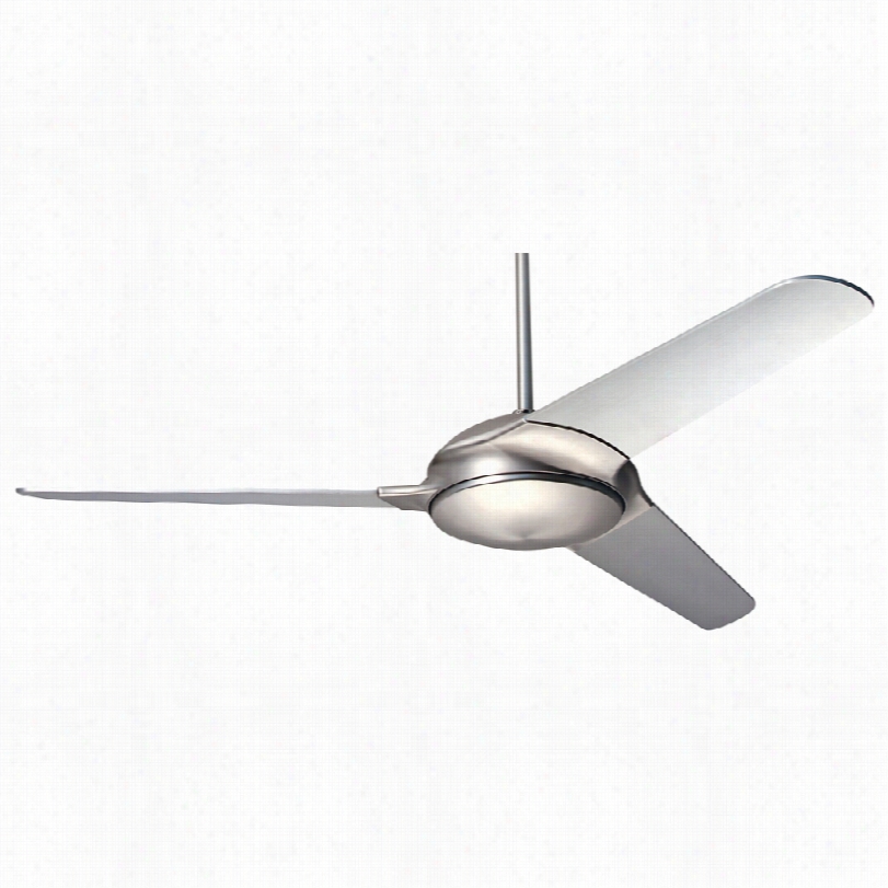 Contemporary Modern Fan Flow Matte Nickel 52-inch Ceiling  Fan