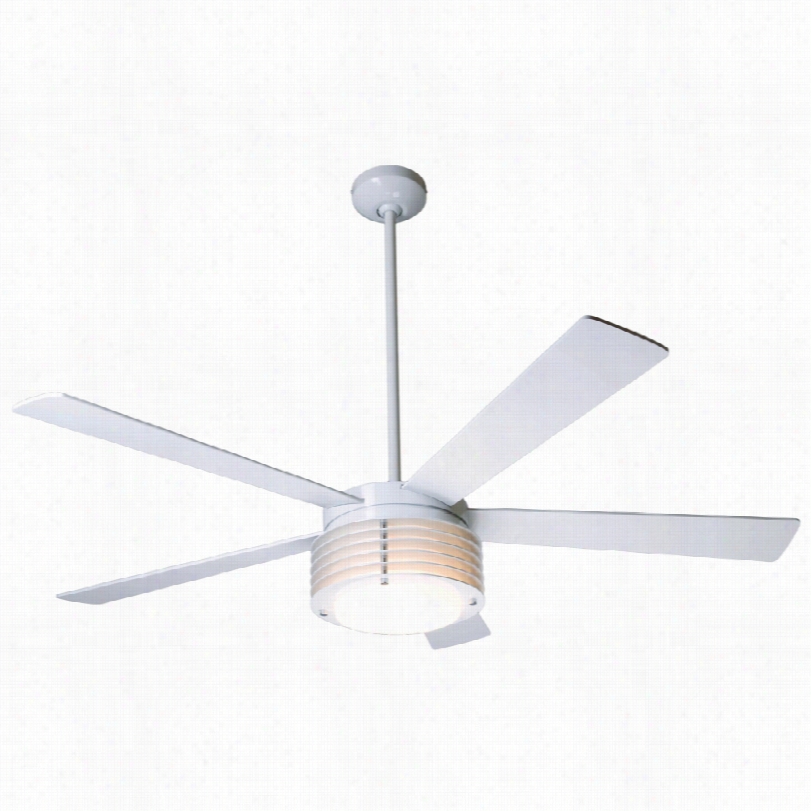 Contemporary Modren Fan Pharos Light Ceiling Fan - 52"" Lgoss White