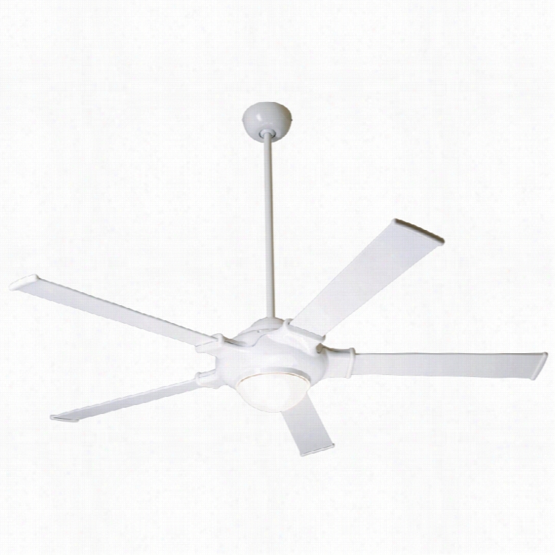 Contemporary Modern Fan Ufo Light Ceiling Fan  -52"" Gloss White