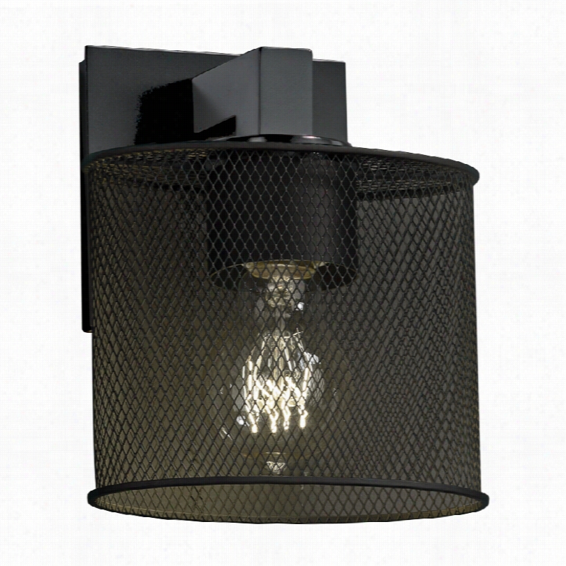 Contemporary Modular Mesh 7 3/4"" High Vnitage Matte Black Wall Scon Ce