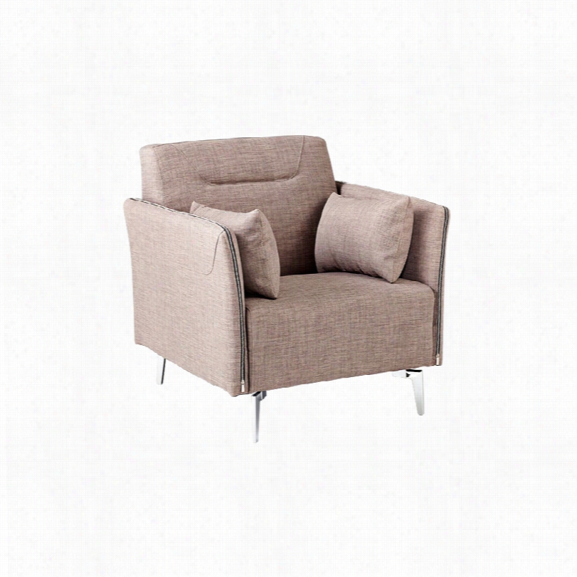 Contemporary Mr. Esquire Gray Zipper Armchair