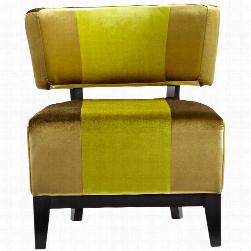 Contemporary Mr. Gw Envy Two-tone Fabric Accent Chair