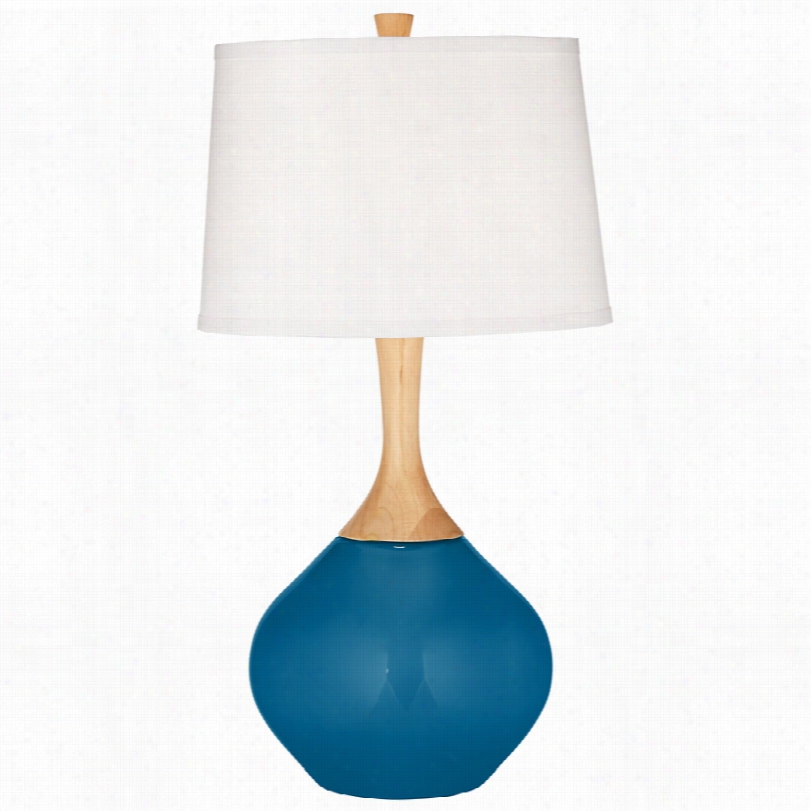 Contemporary Mykonos Blue Glass Wexelr 3-inch-h Table Lamp