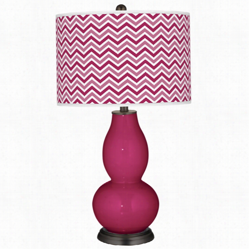 Contemporary Narriw Zig Zag Shade 29 1/2-inch-h Color Plus Tqble Lamp