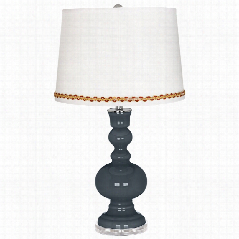 Contemporary  Outer Space Aporhecary Tabl E Lamp With Serpentine Trim