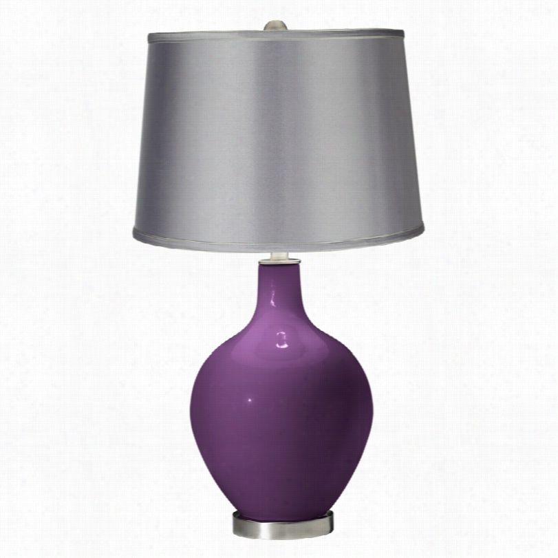 Contemporary Ovo Kimono Violet 28 1/2-inch-h Color Plus Table Lamp