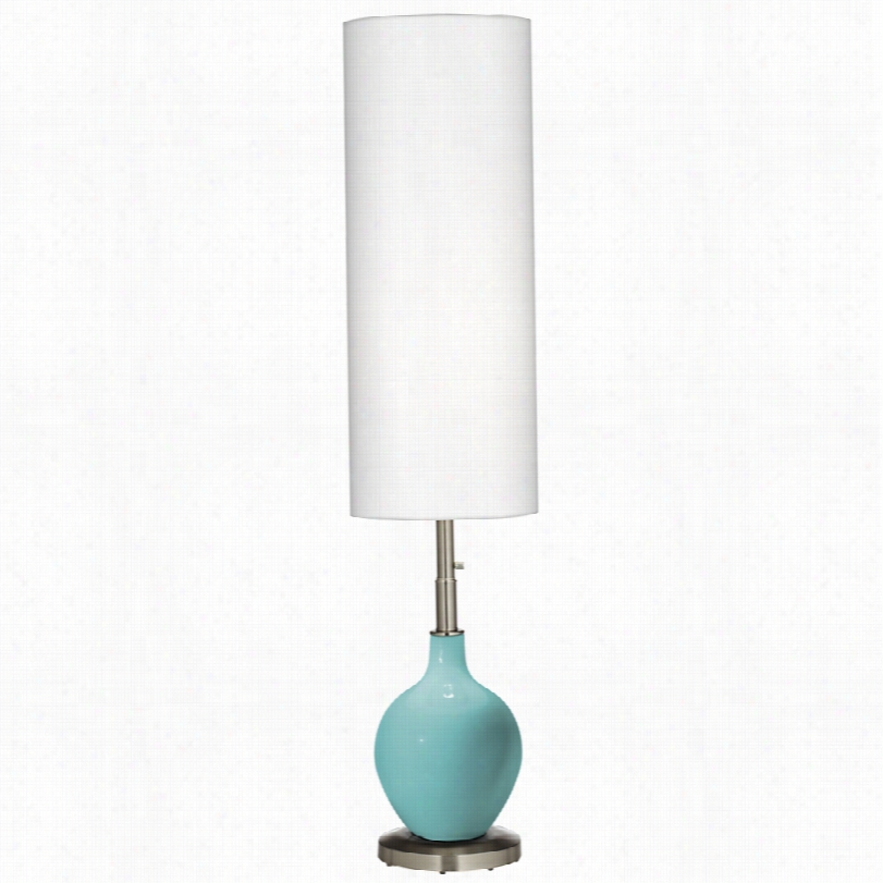 Contemporary Ovo Nautilus Brushed Steel Floor Lamp
