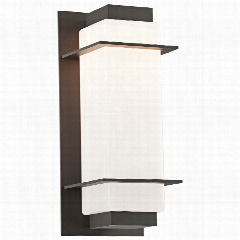 Contemporary Paradox Bronze 14 3/4-inch-h Led Outdoor Wall Light