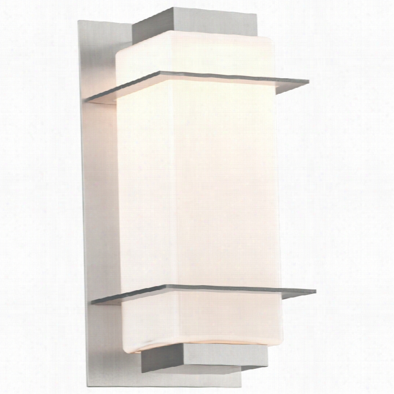 Contemporary Paradox Satin Aluminum 11 1/2_inch-h Led Outdoor Wall Light