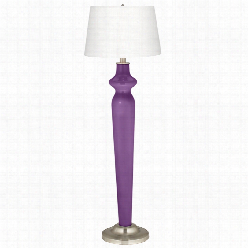 Contemporary Warm Purple Glas S 60-inch-h Lido Coor Plus Floor Lamp