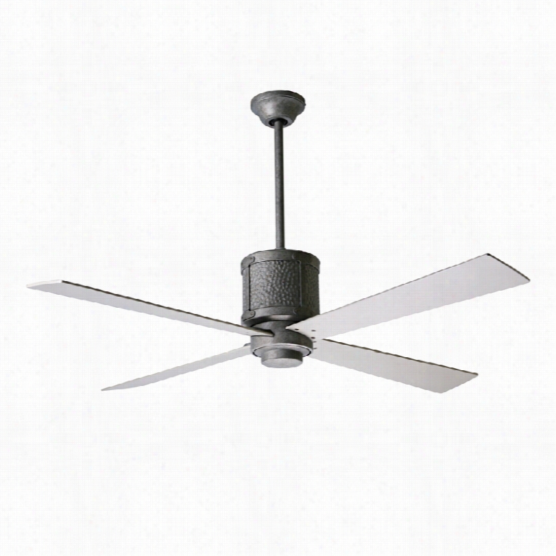 Contemporary Period Arts Bodega Ceiling Fan - 42"&suot; Hammered Steel