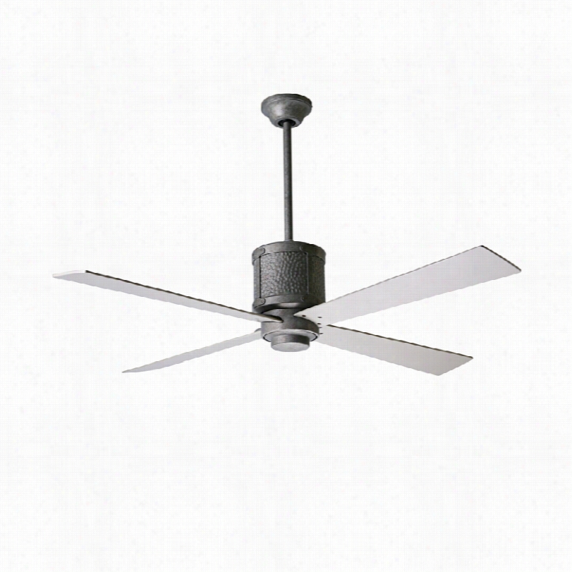 Contemporary Period Ar Ts Bodega Ceiling Fan - 522"" Hammered Steel