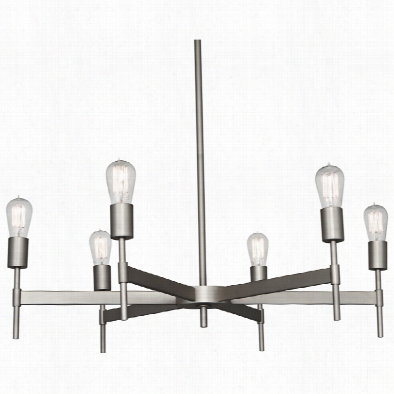 Contemporary Petriolo Ro Bert Abbey 6-light Stainless Steel Chandelier