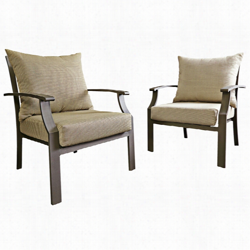 Contemporary Pismo Chocolate Brkwn And Ttaupe 2-piece Outdoor Chair