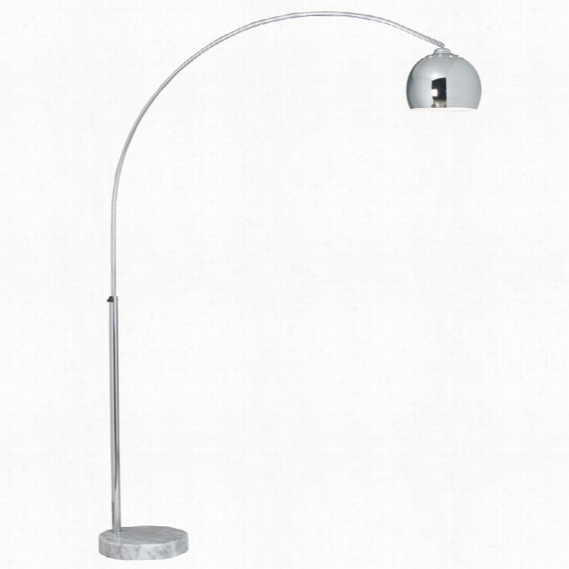 Contemporary Polished Chrome6 7-innch-w George Kovacs Arc Floor Lamp