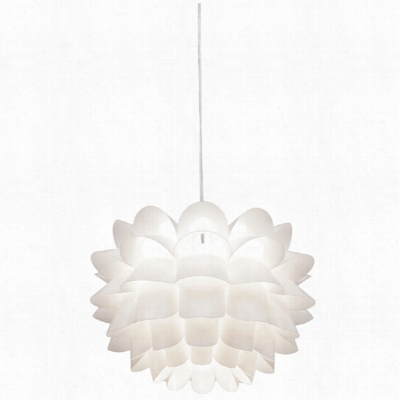 Contemporary Posssini Euro Design White Flower Acrylic Pendant Chandelier