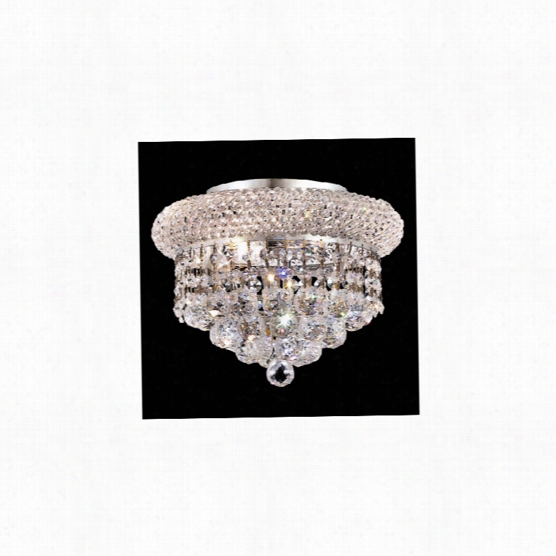 Contemporary Primo Royal Cut Crystal Withh Chrome 10-inch-w Ceiling Light