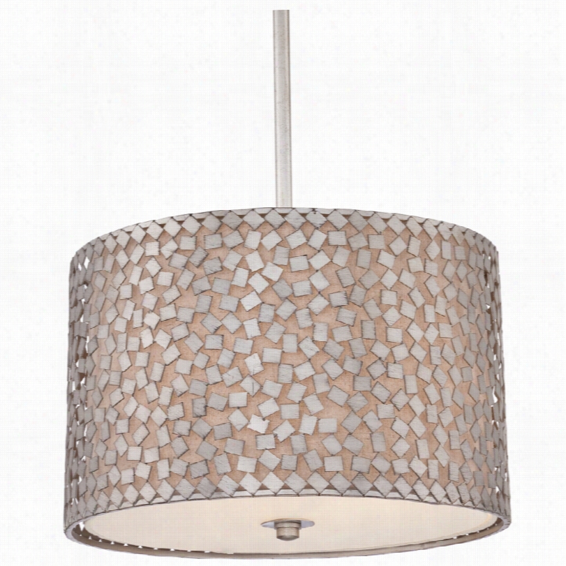 Confemporaryy Quoizel  Confetti Silver 16-inch-w Three-light Pendant Light