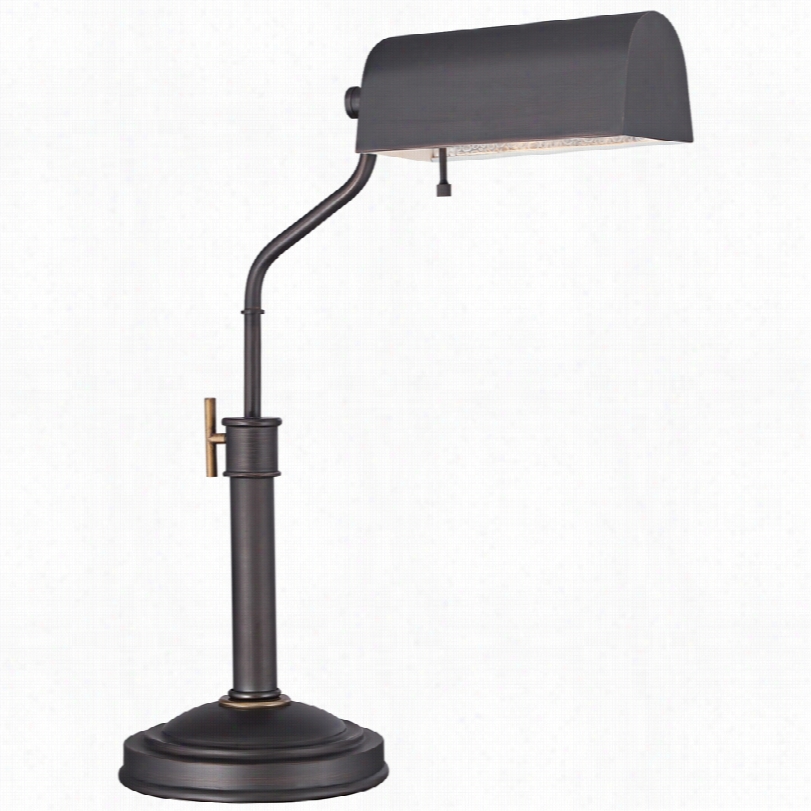 Contemporary Quiozel Haskell Oil Rubbed Bronze 20 1/2-inch-h Desk Lamp