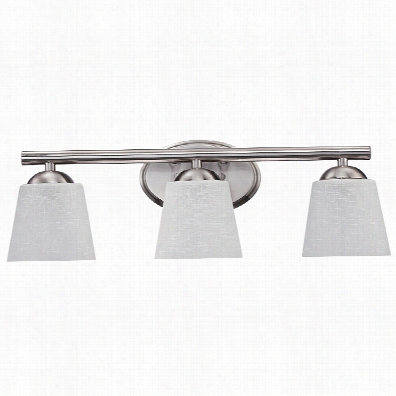 Contemporary Quoizel Stowe Nickle 23-inch-w 3-light Bath Fixture