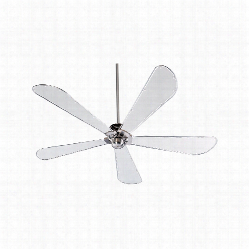 Contemporary Quorum  Dragonfly Ceiling An - 72"" Satin Nickel