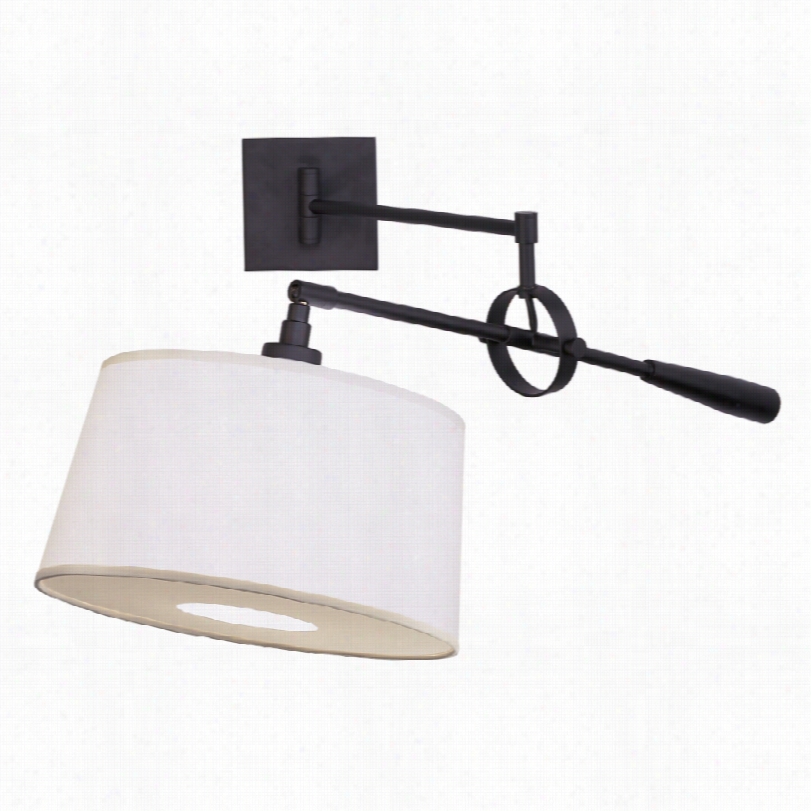 Contemporary Real Simple Black 15-inchh--h Boom Robert Abbey Wall Lamp