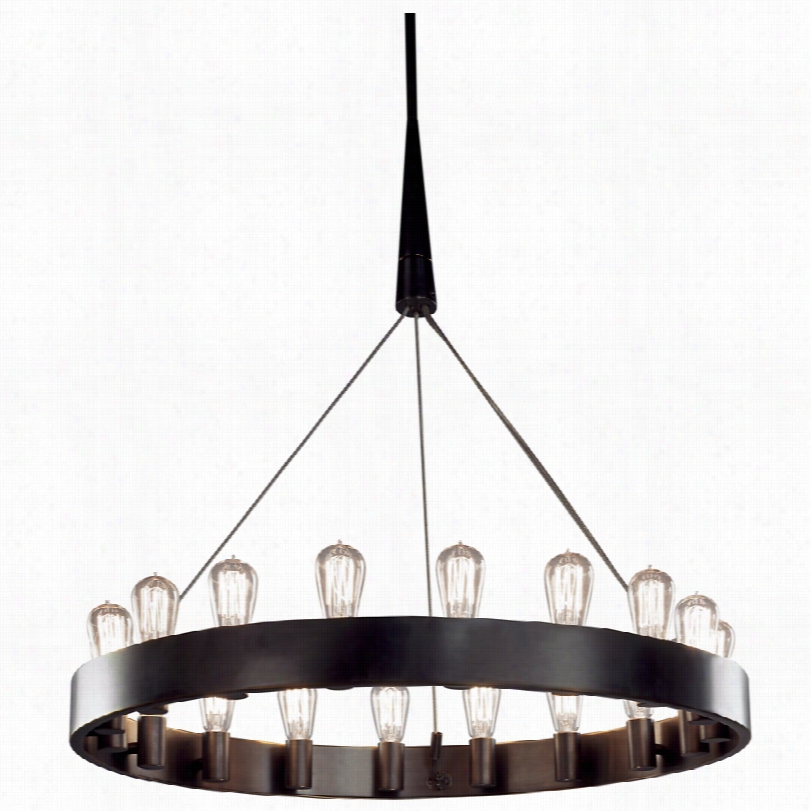 Contemporary Robert Abbey Bronnze 35-inch-w C Andelabra Chandelier