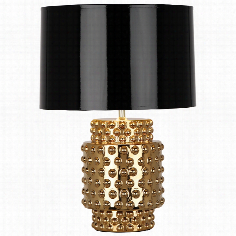 Contemporary Robert Abbey Dolly Black Shade Gold 21 1/2-inch-h Table Lamp