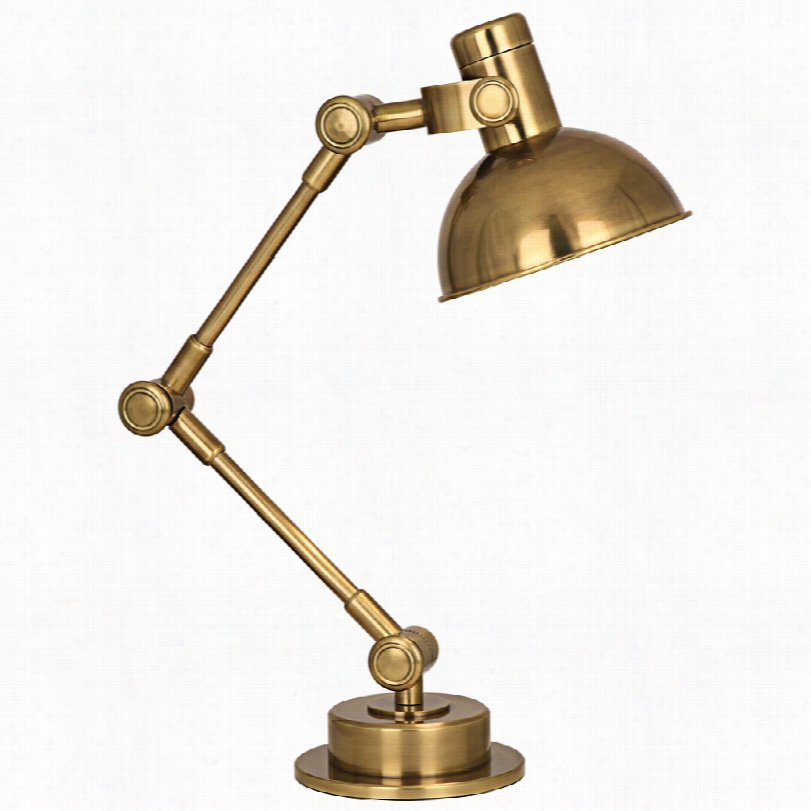 Contemporary Robert Abbey Scout Antique Brass Adjustable Desk Lamp