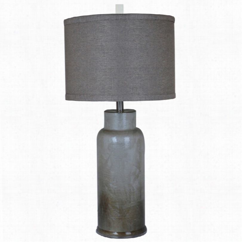 Contemporary Rossi Cylindrical Brown Crestview Accumulation Table Lamp