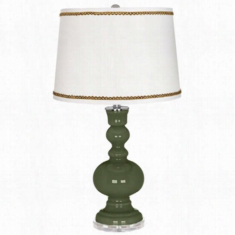 Contemporary Secret Garden Aothecary Table Lamp With Twis T Scroll Trim