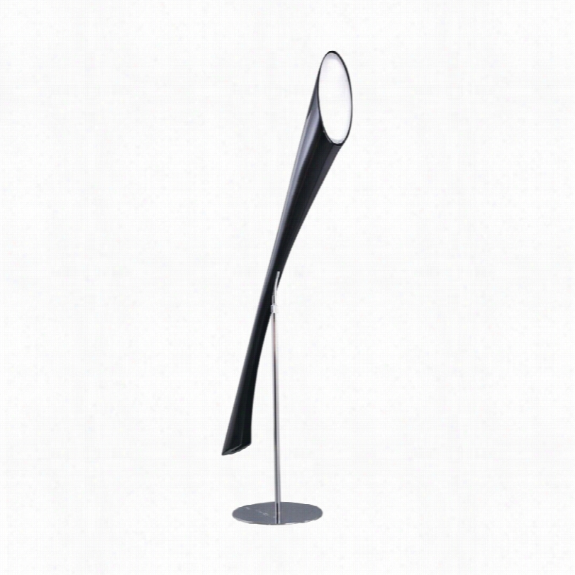 Contemporary Shofar Abstrcat Black Adjustable Table Lamp