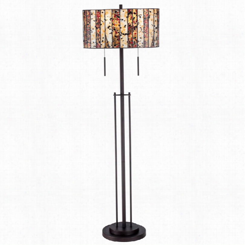 Contemporary Speckled Glss 62-inch-h Tiffany Style Floor Lamp