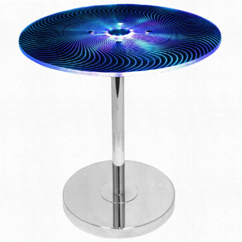 Contemporary Spyra Multi-color Led Li Ght 20 1/2-inch-h Side Table