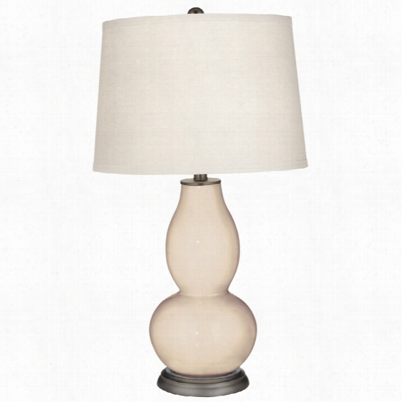 Contemporary Steamed Milk Double Gourd 291/2-inch-h Table Lamp