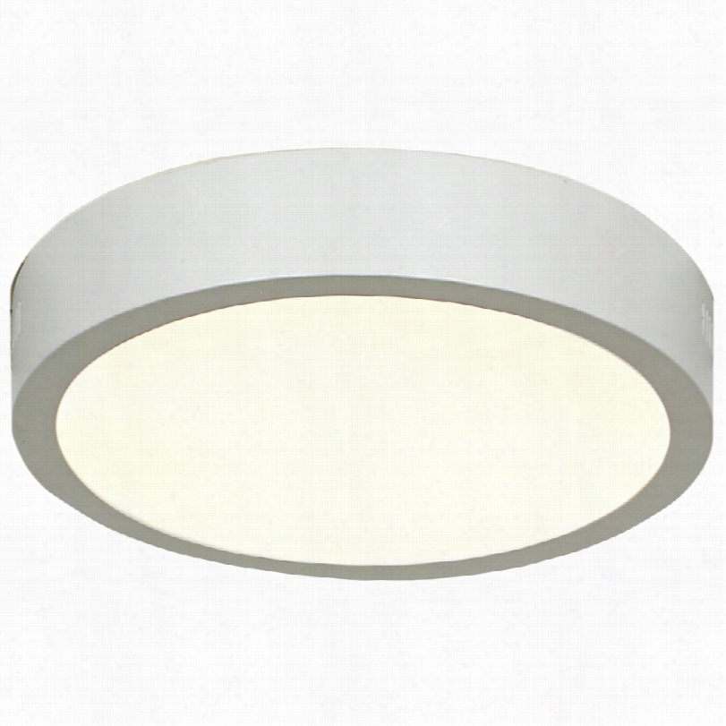 Contemporary Strike Recent White Low-profile Roundled Ceiling Light