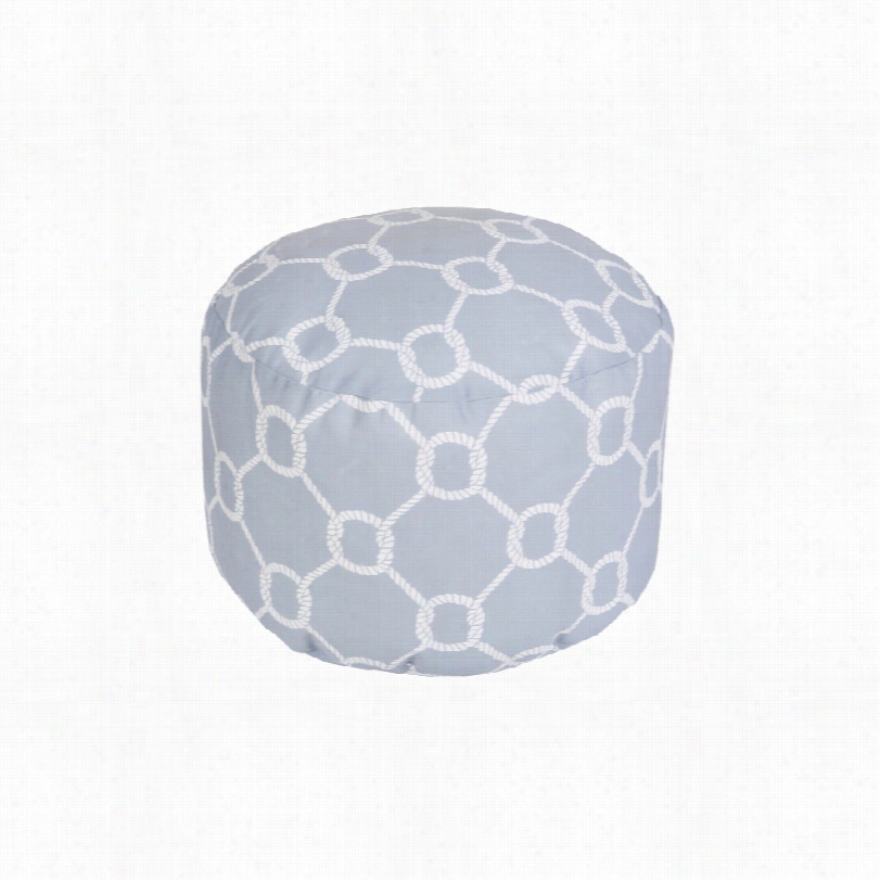 Contemporary Surya Mod Kot Light Gary 20-inch Round Pouf Ottoman