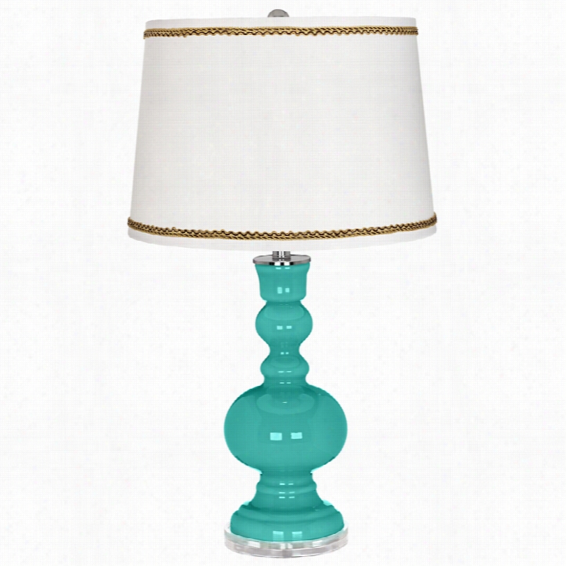 Cotemporary Synergy Apothecary Table Lamp With Twist Scroll Trim