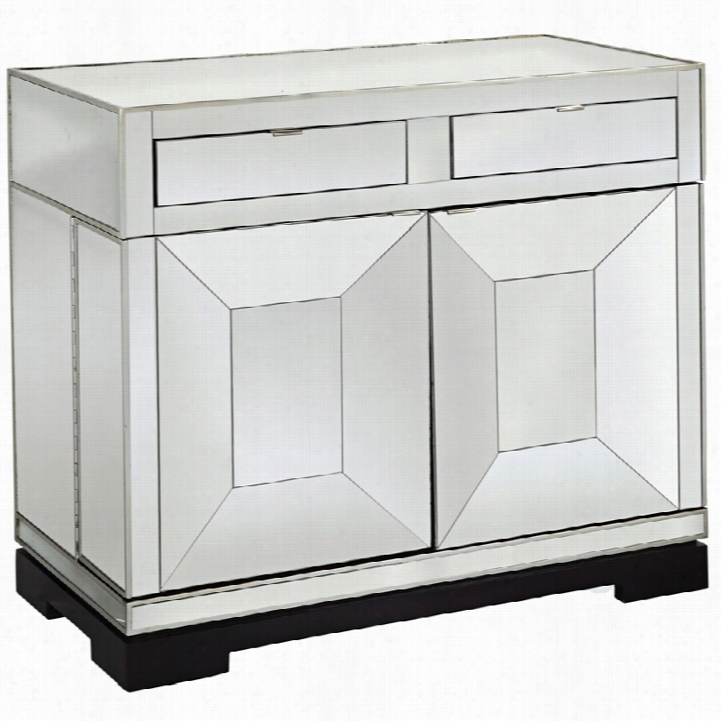 Contemporary Taney Mirrored 42-inch-w 2-door Rolling Bar Cabinet