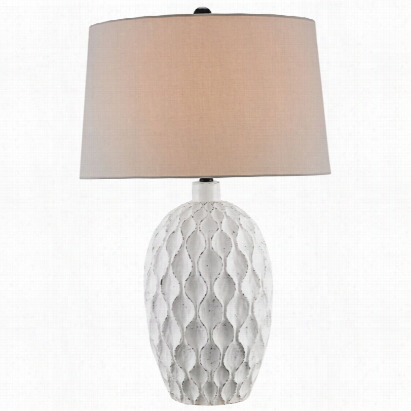 Contemporary Tazetta Antique White Texture Currey And Compant Table Lamp